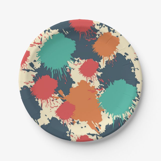 Abstract pattern paper plate (Front)