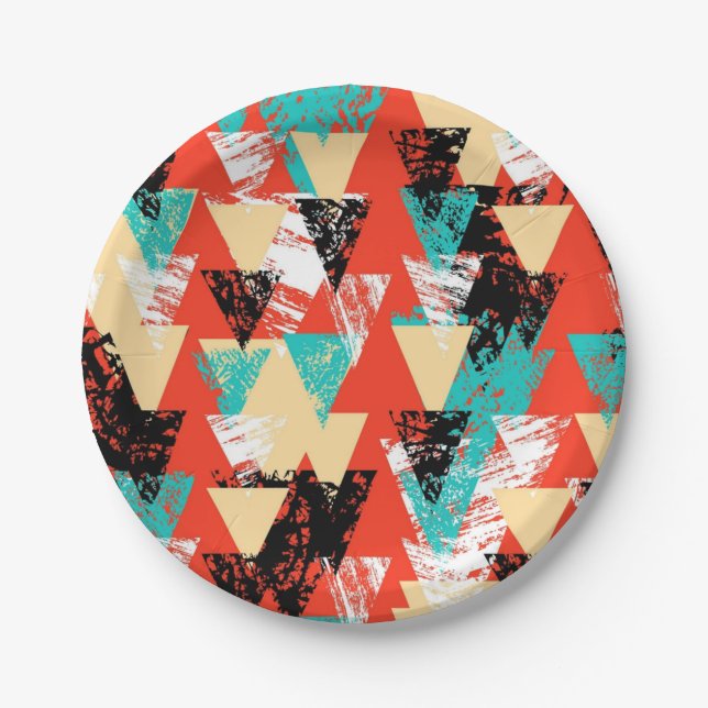 Abstract pattern paper plate (Front)