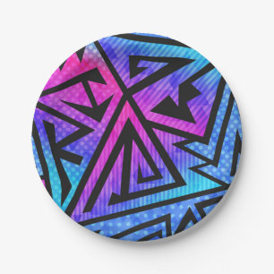 Abstract pattern paper plate