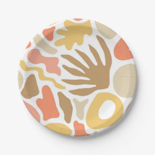 Abstract pattern paper plate
