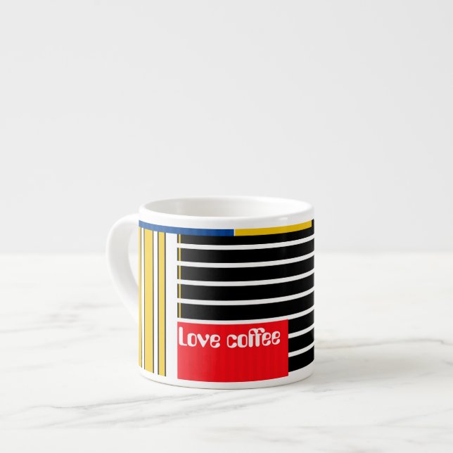 Abstract pattern . Patchwork . Espresso Cup (Front Left)