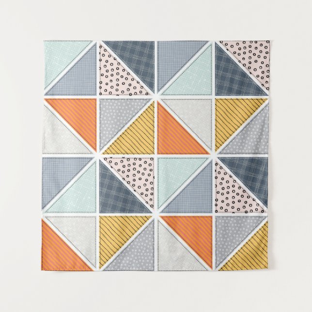 Abstract pattern, patchwork tiles. tapestry (Front)