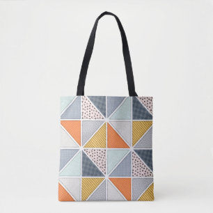 Abstract pattern, patchwork tiles. tote bag