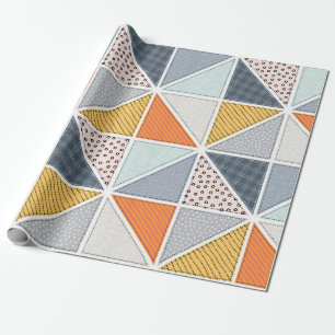 Abstract pattern, patchwork tiles. wrapping paper