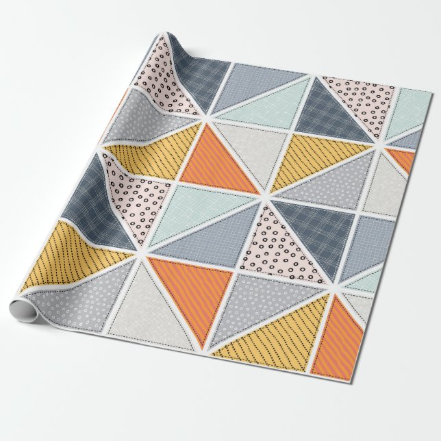 Abstract pattern, patchwork tiles. wrapping paper (Unrolled)