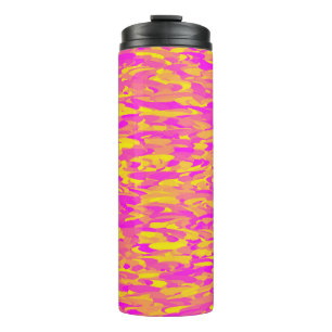 Abstract Pattern Pink Orange Yellow Thermal Tumbler