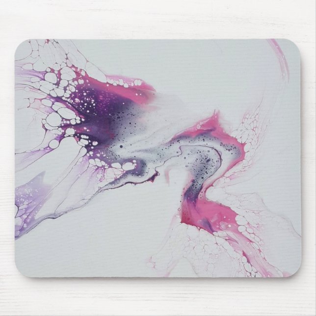 Abstract pattern pink purple white. mouse pad (Front)