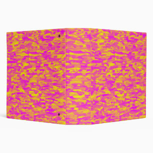 Abstract Pattern Pink Yellow Orange Binder