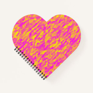 Abstract Pattern Pink Yellow Orange Notebook