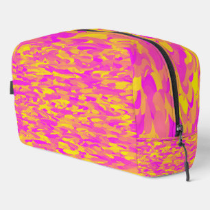 Abstract Pattern Pink Yellow Orange Toiletry Bag