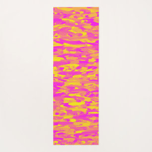 Abstract Pattern Pink Yellow Orange Yoga Mat