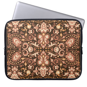 Abstract pattern. Psychedelic colours wavy backgro Laptop Sleeve