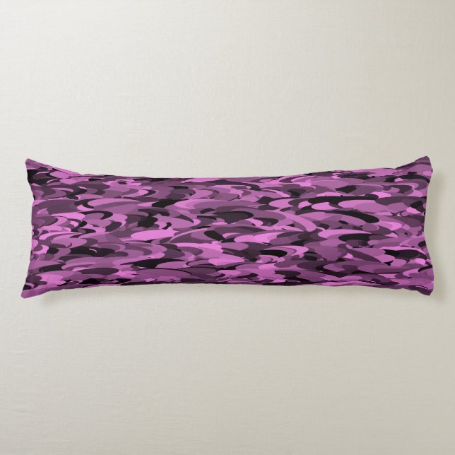 Abstract Pattern Purple Black Body Pillow (Front)