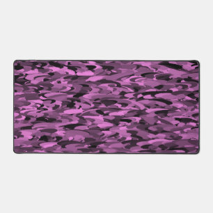 Abstract Pattern Purple Black Desk Mat