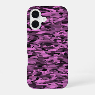 Abstract Pattern Purple Black iPhone 16 Case