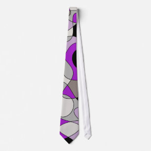 Abstract pattern - purple. tie