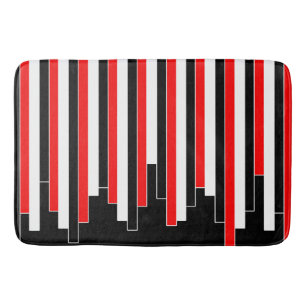 Abstract pattern - red bath mat