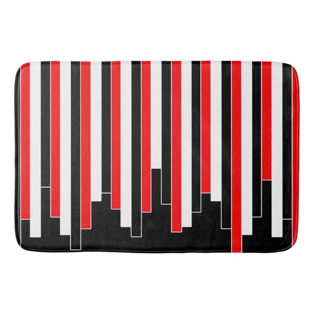 Abstract pattern -  red bath mat (Front)