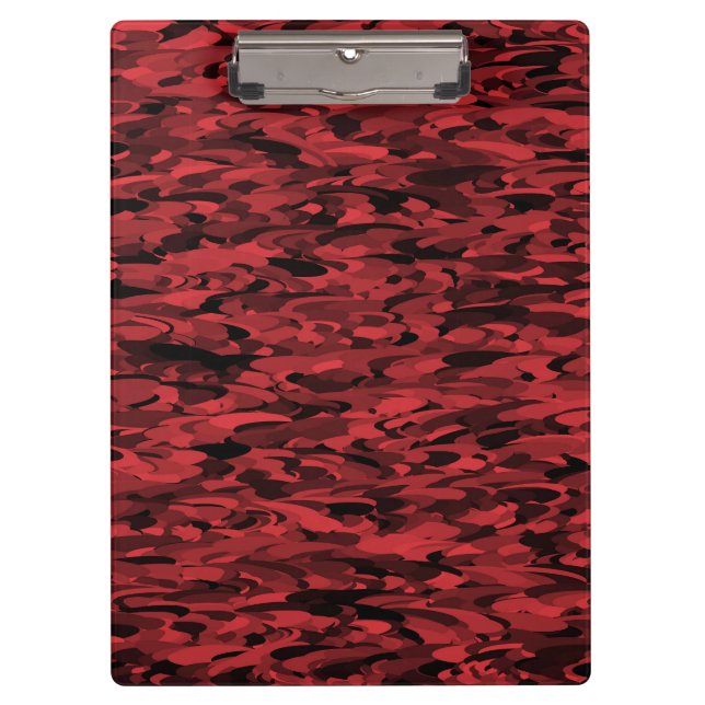 Abstract Pattern Red Black Clipboard (Front)