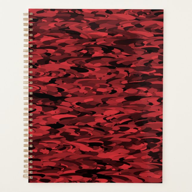 Abstract Pattern Red Black Planner (Front)