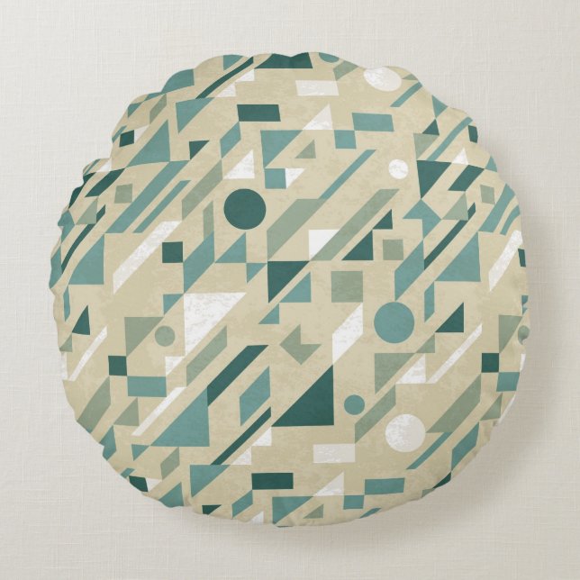 Abstract pattern round pillow (Front)