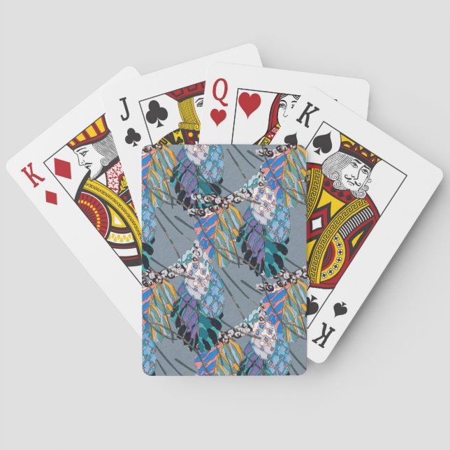 Abstract pattern seamless illustration 3 playing cards (Back)