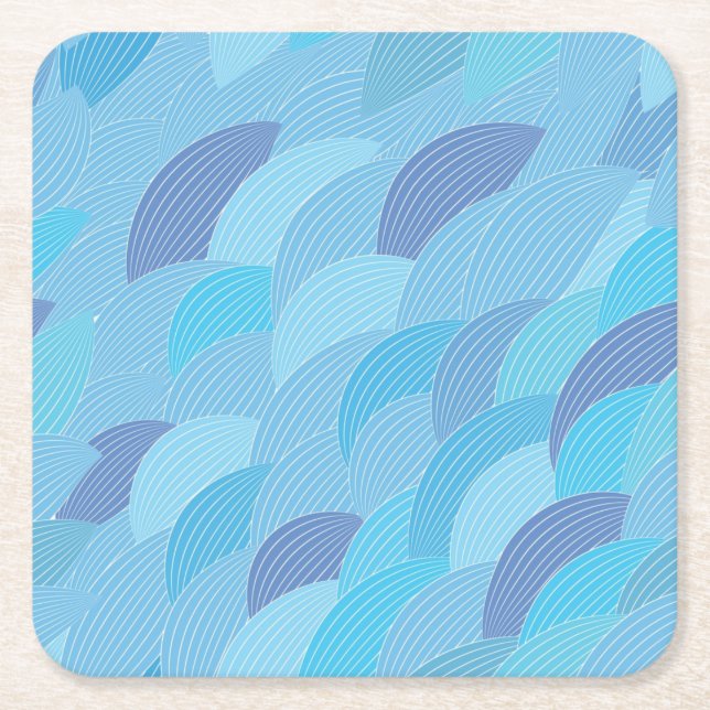 Abstract pattern square paper coaster (Front)