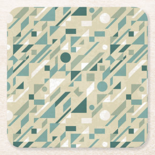 Abstract pattern square paper coaster