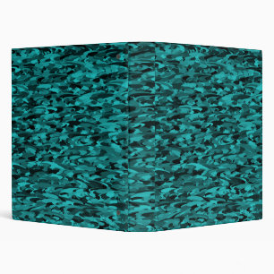 Abstract Pattern Teal Black Binder