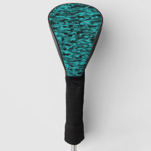 Abstract Pattern Teal Black Golf Head Cover
