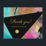 Abstract pattern thank you flyer<br><div class="desc">Modern text personalized thank you flyer</div>