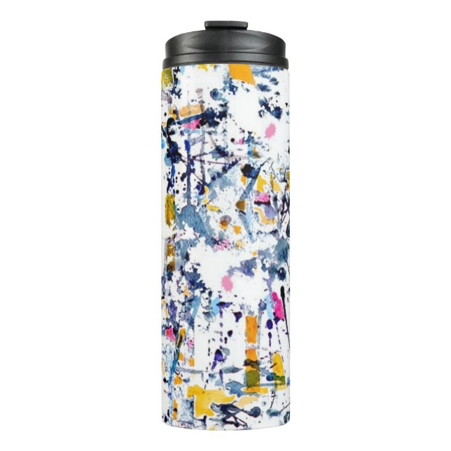 Abstract pattern thermal tumbler (Front)
