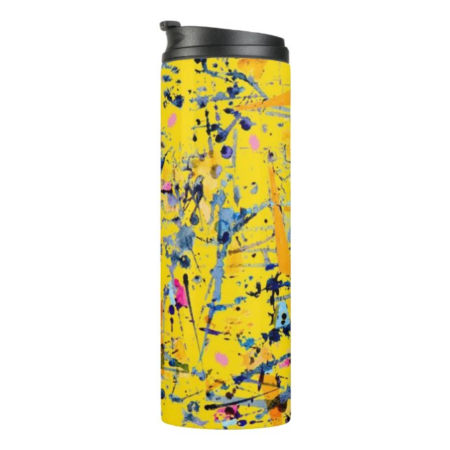 Abstract pattern thermal tumbler (Rotated Right)
