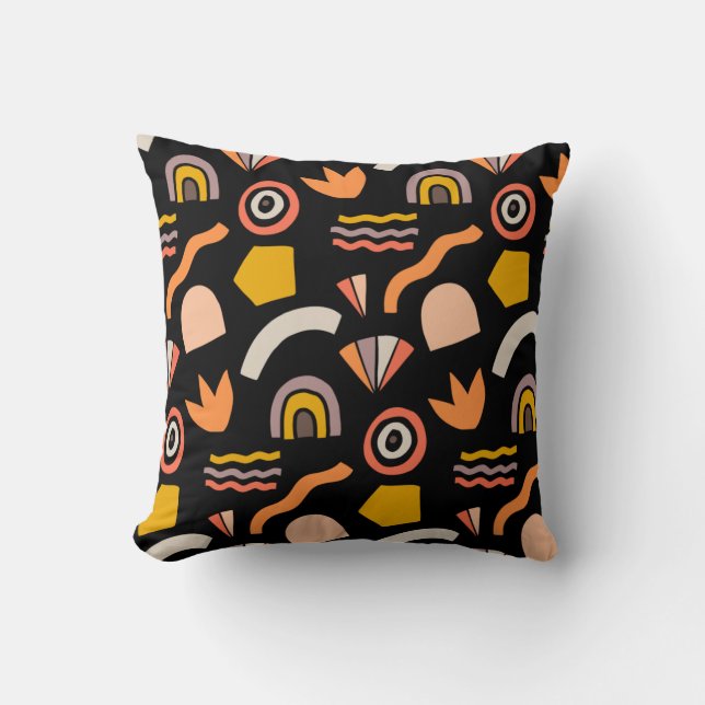 Abstract Pattern Throw Pillow (Front)