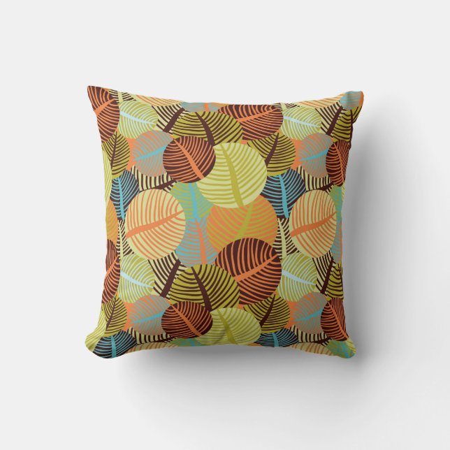 Abstract pattern throw pillow (Front)