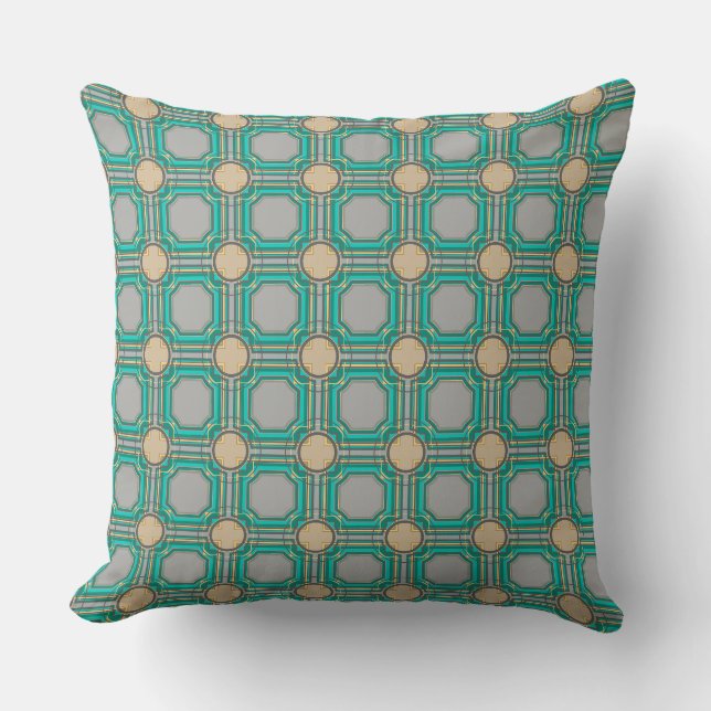 abstract pattern throw pillow (Front)
