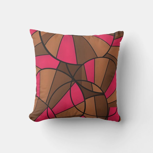 Abstract pattern throw pillow (Front)