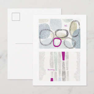 Abstract pattern wall art print and poster.II Postcard