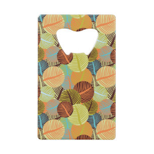 Abstract pattern wallet bottle opener