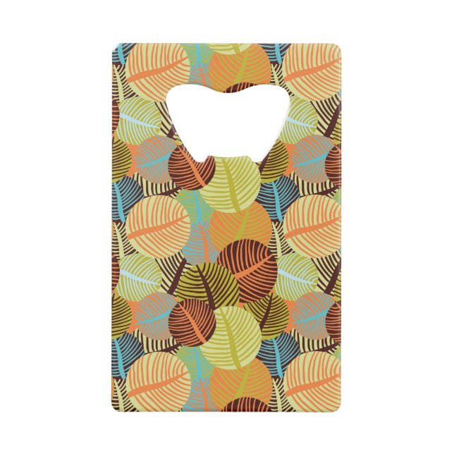 Abstract pattern wallet bottle opener (Front)