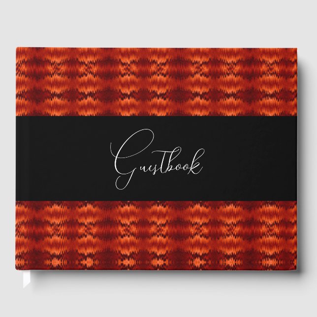 Abstract Pattern Wedding Guest Book (Front)