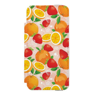 Abstract pattern with strawberry incipio watson™ iPhone 5 wallet case