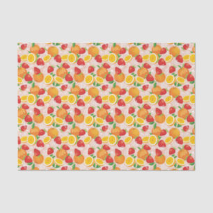 Abstract pattern with strawberry tissue paper