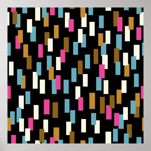 Abstract pattern with textured geometric shapes. a poster (Front)