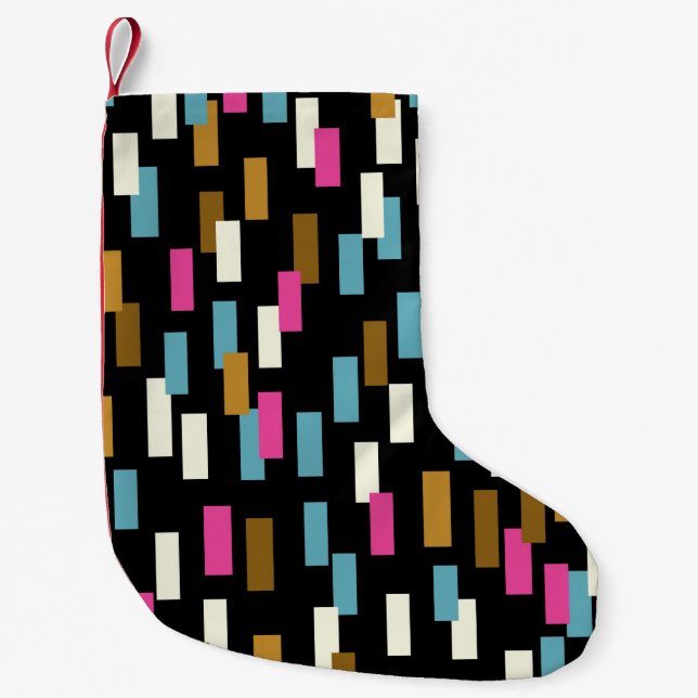 Abstract pattern with textured geometric shapes. a small christmas stocking (Front)
