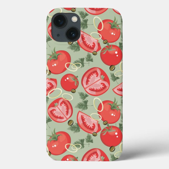 Abstract pattern with tomato Case-Mate iPhone case (Back)
