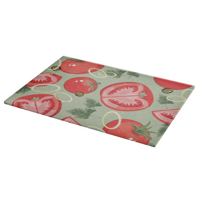 Abstract pattern with tomato cutting board (Corner)