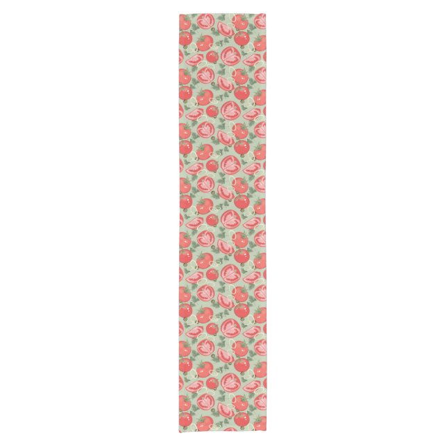 Abstract pattern with tomato short table runner (Front)