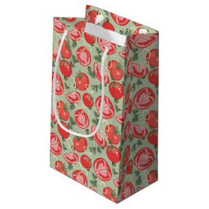 Abstract pattern with tomato small gift bag