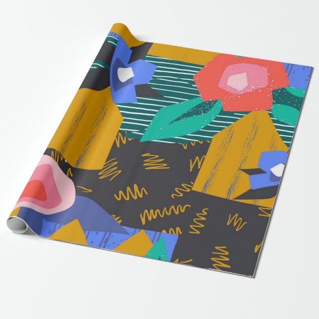 Abstract pattern wrapping paper (Unrolled)